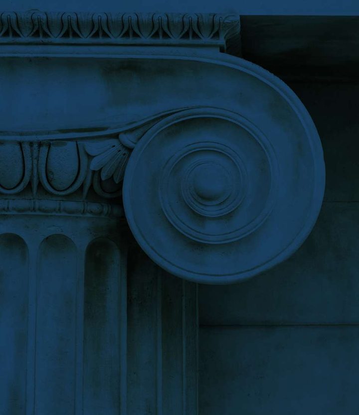 Detail of a classical Ionic column capital